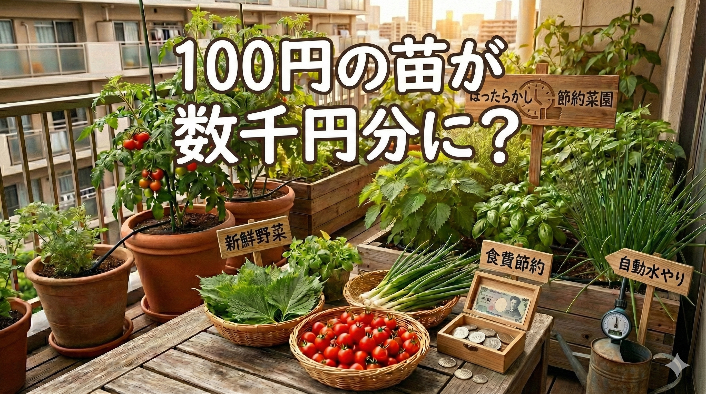 野菜　価格　高騰　家庭菜園　野菜の価格高騰で苦しんでいた家族が、家庭菜園を始め豊かな生活を送っている様子